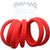 Pritties Accessories Set di 6 elastici per capelli a fascia continua di colore rosso in morbido jersey