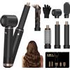 Kitgody 5 in 1 Airstyler,Hairstyler für Volumen, Warmluftbürste Set Haarstyler Rundbürstenföhn, Lockenstab Automatisch, Glätten, Locken,Trockenes Haar