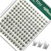 KEYYOU Fairy Lashes Cluster Ciglia Manga Cluster C Curl Extension ciglia naturali ultra leggere con ciglia finte ultra sottili (F03, C-8-16 mm)