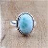 Belli Caraibi Larimar Gemma 925 Argento Sterling Mano Anello Tutti Misura S-40