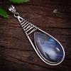 Pendente In Argento Sterlina 925 Con Pietra Preziosa Labradorite S-253