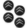 ZEXIJOW 4 Tappi Nero Coprimozzo,Per Citroen 60mm C1 C3 C4 C5 C6 DS3 Fregi Cerchi in Lega Logo,Buona stabilità