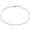 THOMAS SABO Bracciale Classic in Argento 925 Riciclato, 16-19 cm, A1404-001-12-L19,5 V, L19,5V, Argento Sterling, Nessuna Pietra preziosa