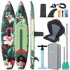 ZLX Sup Gonfiabile 350x83cm,SUP Touring Con Accessori Completi, Tavola SUP Max 230 Kg, Pinna Centrale Unica, Pad Deck Antiscivolo, Tavola SUP Gonfiabile Per Adulti, Principianti, Tutti I Livelli