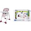 Chicco Polly Progres5 Seggiolone Pappa Regolabile per Bambini 0 Mesi - 3 Anni (15 kg), Trasformabile in Rialzo Sedia Bambini & Kit 0+; Set composto da Game Bar e Textile Reducer Rosso (Cherry)