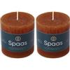 Spaas Candela pilastro in stile rustico 70/70 mm 25 ore, bordeaux (Confezione da 2)