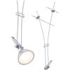 Paulmann CorDuo, punto luce singolo per sistema di cavi per faretti, 94487, Comet, massima CC: 12V 50 Watt, estensibile, cromato, opaco, cavi in metallo, GU 5,3, senza lampadine