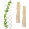 Relaxdays Grigliato in Legno per Rampicanti, 180x60 cm, Set 3 Tralicci Allungabili Piante Giardino e Balcone, Naturale
