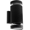V-TAC VT-967 LED WALL LIGHT WITH BLACK BODY ROUND E27,IP44