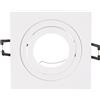 Wonderlamp Clasic W-E0 Faretto da incasso Quadrato, Bianco/Aluminio, 10 pezzi