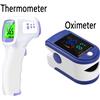 Fireurus Termometro digitale a infrarossi Termometri per febbre senza contatto per il corpo sulla fronte o ossimetro portatile medico per le dita Ossigeno nel sangue