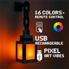 lessdot Luce notturna stile pixel Lanterna portatile Ornamento da tavolo Lanterna a 16 colori Decorazione interna fai da te Luce d'atmosfera per festival