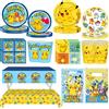 TAKARA TOMY Decorazione Pokemon Cappelli per feste di compleanno Pikachu Stoviglie usa e getta Tovaglia Tazza Piatto Tovagliolo Baby Shower Bomboniere Pokemon