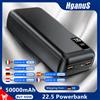 Hganus Powerbank da 50000 mAh 22,5 W con ricarica rapida, batteria esterna portatile ad alta capacità per iPhone, Xiaomi, Samsung, uso esterno
