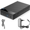 Leikurvo Docking station per dischi rigidi da 3,5 Gbps, USB 3.0 SATA HDD da 2,5 e 3,5 pollici, adattatore per dischi rigidi con adattatore di alimentazione da 12 V/2 A, supporta UASP