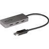 StarTech.com Adattatore DP HDMI a 3 Porte - Hub MST da DisplayPort a HDMI 4K 60Hz - Convertitore DP1.4 a Multi Monitor HDMI per Notebook - Splitter HDMI con Cavo Integrato da 30cm, Alimentato da USB