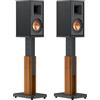notiela Supporti per altoparlanti regolabili in altezza adatti alla maggior parte dei satelliti, supporti per Klipsch, Edifier, Yamaha e JBL Bookshelf, capacità di carico di 50 libbre e clip per cavi.