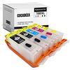 COCADEEX 580XXL Cartuccia di inchiostro ricaricabile vuota Compatibile con Canon PGI-580XXL CLI-581XXL, per TS6150 TS6151 TS6250 TS6251 TS6350 TS6351 TS705 TR7550 TR8550 TS9550 TS9551C Stampante