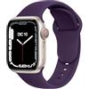 ELETTRONEO C1B Cinturino per Apple Watch Ultra 3 2 49mm, Serie 11 10 46mm, 9 8 7 45mm 41mm, SE 6 5 4 44mm 40mm, 3 2 1 42mm 38mm Donna Uomo Band Bracciale Sport Silicone, Viola Imperiale