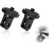 KAPSING Confezione da 2 adattatori per treppiede, adattatore in alluminio da 1/4 di pollice, adattatore per montaggio su mini fotocamera, compatibile con GoPro Hero e altre action camera (nero)