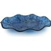 BIMUYI Vassoio decorativo in vetro a mosaico, diametro 29,5 cm, ciotola in vetro a forma di onda (turchese)