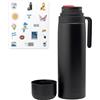 Bargrin Thermos Acciaio Inox 1 Litro - Termo Opaco per Acqua Calda e Mate - Kit Viaggio - Prodotti Argentini - Yerba Mate