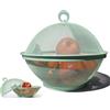 QWXOSR Ciotola per frutta con coperchio, cestino per frutta in metallo, in diversi colori, durevole e decorativo per frutta, verdura, snack, cucina (verde)