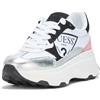 GUESS Calebb, Scarpe da Ginnastica Donna, Argento Rosa Multi 099, 37 EU