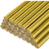 QUARKZMAN 30Pz Stick Colla a Caldo Mini per Pistola 11mm x 100mm Colla a Caldo Bastoncini Ricariche Piccoli e Molto Adesivi, Glitterato Oro
