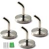 SeeRaphee Gancio da parete in acciaio inox, resistente, con naso lungo, per utensili da cucina, con viti e tubi di espansione, confezione da 4, 50 mm