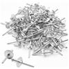 VQBKHO Rivetti ciechi in alluminio a flangia grande, 4,8 x 13 mm, set di 120 rivetti pop, per metallo, plastica, mobili, fai da te, connessione robusta con grande flangia, facile da montare, compatibile con