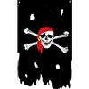 Gwezmxs‌ Bandiera Pirati da Esterno, Cranio con Bandana Rossa per Feste Pirata/Decorazione Giardino, Pirate Flag, 90x150cm