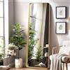 LunaMirror Specchio da terra parete lungo 52x161 CM grande intero specchio da parete con cornice in Oro Alluminio da appendere o inclinare per soggiorno, camera da letto, ingresso, corridoio