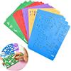 IDISON Set di 20 Stencil da Disegno Fai da Te in Plastica per Bambini - Oltre 300 Modelli per Scavare, Lavabili e Riutilizzabili