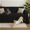 Byour3 - Copridivani 3 4 2 Posti Puro Cotone 100% Granfoulard Telo Rettangolare Salvadivano Teli Multiuso Foulard Copritutto coperta per Divani L Con senza Penisola (Nero Delta, 2 posti)