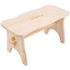 Creative Deco Piccolo Sgabello in Legno, Gradino Cucina Bambini | 38 x 19 x 21 cm | Sgabello Basso Colore Naturale | Sgabelli Cucina, Scaletta Wc per Bambini, Poggiapiedi Comodo | Deco Supporto Piante