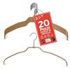 MAWA Grucce Appendiabiti, Set di 20 Grucce Salvaspazio e Antiscivolo, Gancio Girevole 360°, Ideali per Bluse, Camicie e T-Shirt, 36 cm, Latte Macchiato, Made in Germany