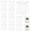 BENECREAT 15 Scatola Portaconfetti Trasparente, 10x10x13cm Scatole Regalo In PET Rettangolari per Imballaggio, Al Dettaglio, Partito, Matrimonio