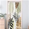 Uiiooazy Tenda Doccia Antimuffa, Tenda da Doccia 120x200cm Boho Style Tropicale Foglie di Palma Giallo Giungla Tende da Bagno Tessuto Lavabile Impermeabile Tende per Vasca da Bagno con 8 Anelli