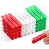 HW CASA 40 Mollette per Bucato Mollette Bucato, Plastica Rinforzata - Colorate per Calze/Asciugamani/Vestiti - Plastica Durevole