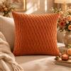 B O S A L O N I Federa HOME Decorativa 45x45 cm - Stile Primavera Estate - Tessuto Leggero e Traspirante - Federa Cuscino Per Divano, Poltrona e Camera - (Terracotta)
