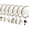 SeeRaphee Anelli per tende da finestra in metallo argentato Anelli con clip pollici diametro interno 38mm / 1,5 pollici Set di 20, trattamento galvanico