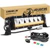 RIGIDON 13 Pollici 32cm 40W 4000LM Singola Fila Barra Led Fuoristrada Con 12V Cablaggio Kit, Ambra DRL Luce Led, Luci di Lavoro Per Auto Camion UTE ATV Barca 4x4 Veicoli Offroad, Impermeabile Bianca
