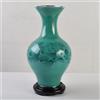 Vaso Cloisonne Kumenoshihou realizzato con motivo fiori e uccelli base in pal...