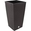 Prosperplast DRTS200-440U, Vaso per piante, Marrone Scuro, 20 x 20 x 37,6 cm