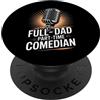 Vintage Dad Joke Retro Stand Up Comedy Microfono retrò comico part time papà a tempo pieno PopSockets PopGrip Adesivo