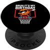 Funny Bruh Its My Birthday Basketball Ki Bruh - Pallacanestro per compleanno, ballerina, divertente PopSockets PopGrip Adesivo