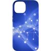 Patternado Studio Custodia per iPhone 14 Blu Astratto Rete Linee Moderno Tech Collegamento Design