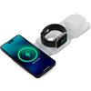 KSIX smart your tech KSIX - Caricatore wireless da 3 in 15 W, pieghevole, compatibile, ricarica rapida, per telefoni Qi, Apple Watch e AirPods, bianco