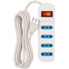 yefix Multipresa 4 Uscite Bipasso 10/16A con Spina 10A | Ciabatta Elettrica con Interruttore On/Off e Cavo 3M